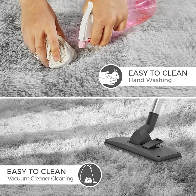 Ultra Soft Rug for Living Room, 3X5 Fluffy Shag Area Rug for Bedroom, Modern - Image 6