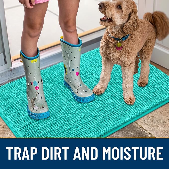 Smiry Dog Door Mat for Muddy Paws 70x32, Absorbent Dirt Trapper, Non-Slip - Image 3