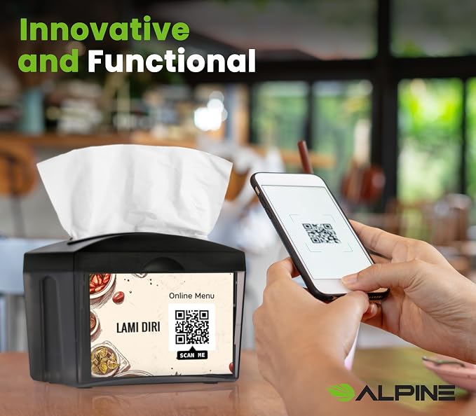 Alpine 3 Pack Tabletop Commercial Napkin Dispenser Restaurant Napkin Holder - Image 5