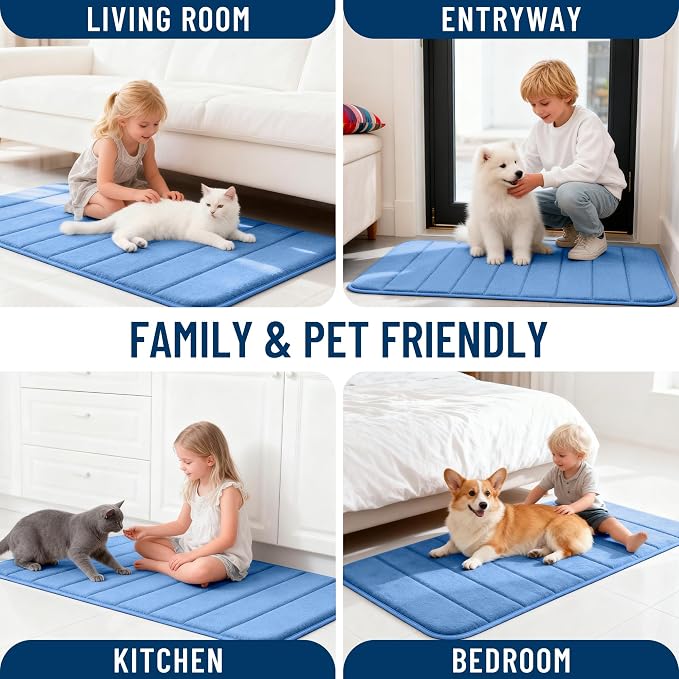 OLANLY Memory Foam Long Bathroom Rugs Runner 59x20, Super Soft Absorbent Bath - Image 9