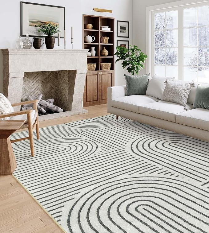 Lahome Abstract 8x10 Area Rugs for Living Room Bedroom, SoftWashable Rugs 8x10 by Lahome
