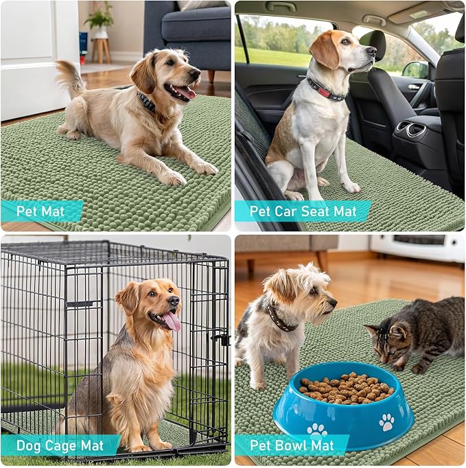 OLANLY Dog Door Mat for Muddy Paws 70x24, Absorbs Moisture and Dirt, Absorbent - Image 7