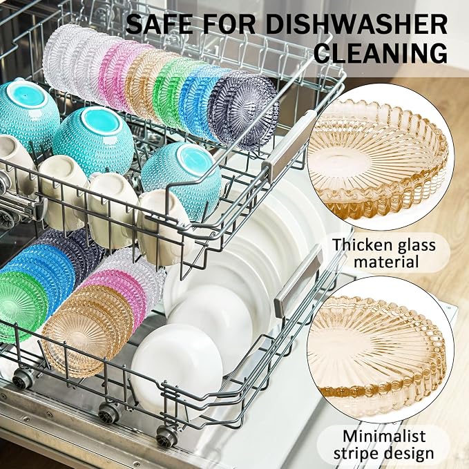 Modern Clear Glass Coasters Set of 6, Cute Coasters Table Mats - Image 4