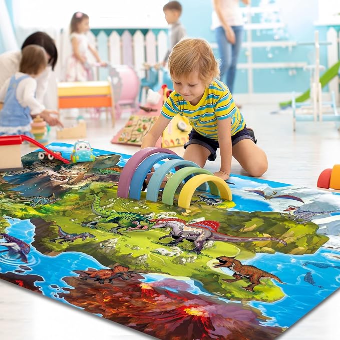 Oriate Kids Toy Dream Mat Racetrack Activity Playmat, Ideal Fun Carpet Racing - Image 2