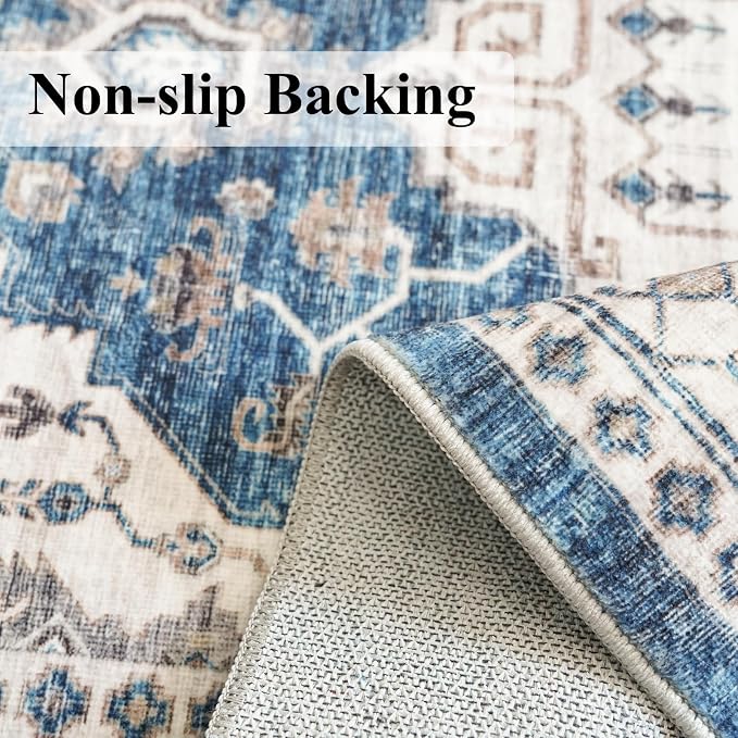 Washable 4x8 Hallway Runner Rug: Vintage 8ft Soft Runners - Image 3