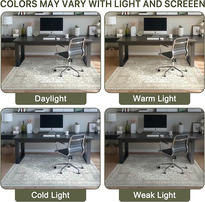 48"x72" Office Chair Mat for Hardwood Tile Floor, Under Desk Carpet Protector - Image 6
