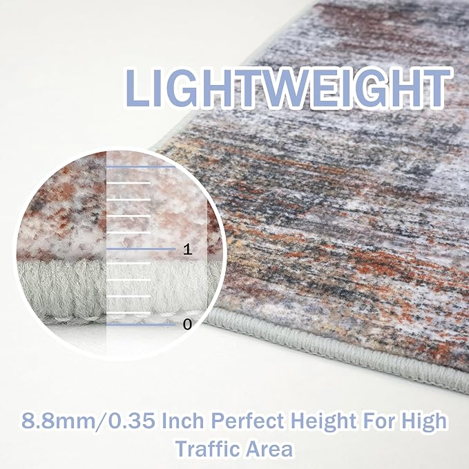 IOHOUZE Abstract Runner Rug 2x4 Ft Entryway Rugs Washable Door Mat Indoor - Image 5