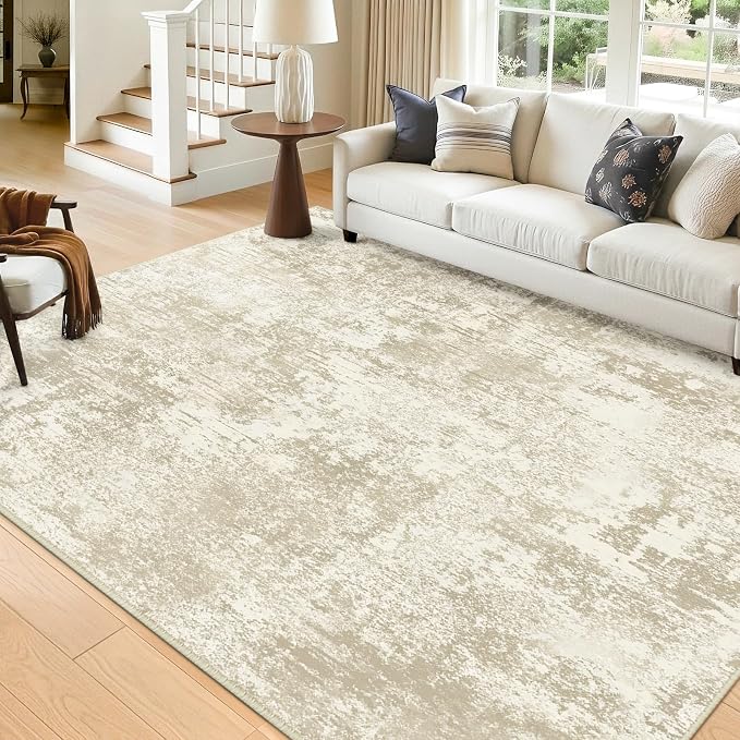 RELEANY Washable Area Rugs 6'x9' Non-Slip Modern Abstract Soft by RELEANY