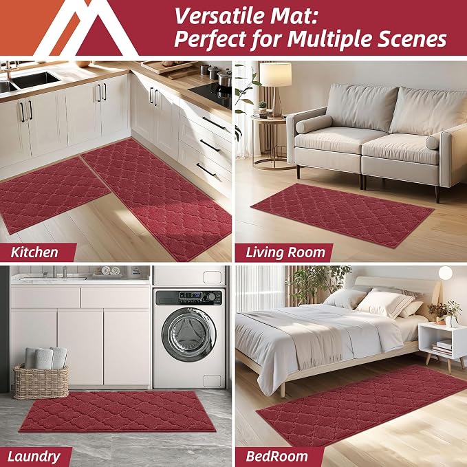 COSY HOMEER Soft Kitchen Rugs for in Front of Sink Super Absorbent Kitchen - Image 7