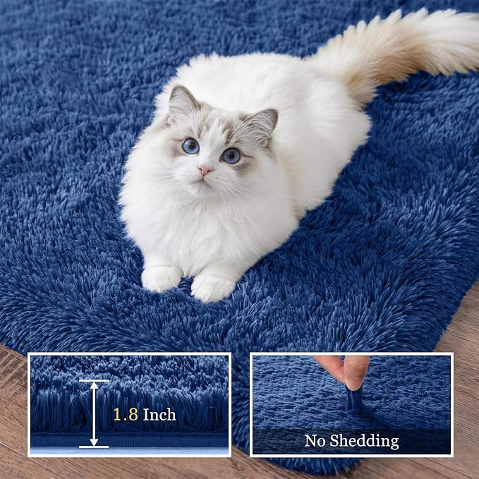 Fluffy 5x7 Area Rugs for Living Room Bedroom: Ultra Soft Shag Rug Non-Slip - Image 5