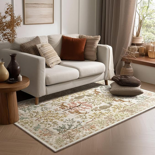 3x5 Small Area Rugs for Entryway: Machine Washable Rug Stain Resistant Non Slip by palohom