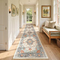 RELEANY Area Rugs Runner 2'6"x12' Washable Non-Slip, Floral Vintage Distress by RELEANY