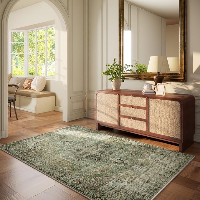 Machine Washable Throw Rugs for Entryway: Door Mat Indoor Entrance 4x6 Small - Image 4