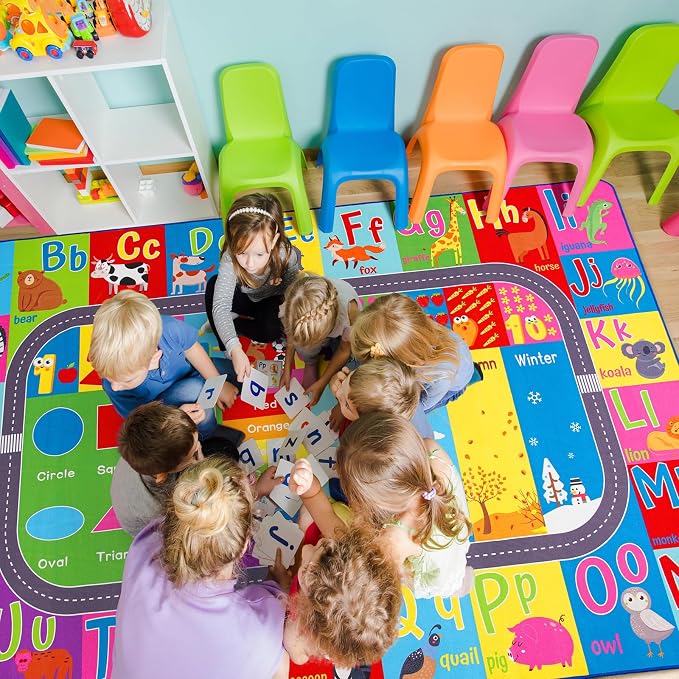 HOMORE Kids Rug, 9x12 Large Educational Rugs - Image 6