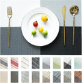 Placemats Set of 12 Vinyl/Plastic Woven Place Mats by Unknown