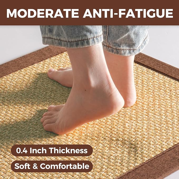 YDKGL Anti Fatigue Kitchen Rugs Mat Non Slip Washable, 0.4" Thick Soft - Image 4