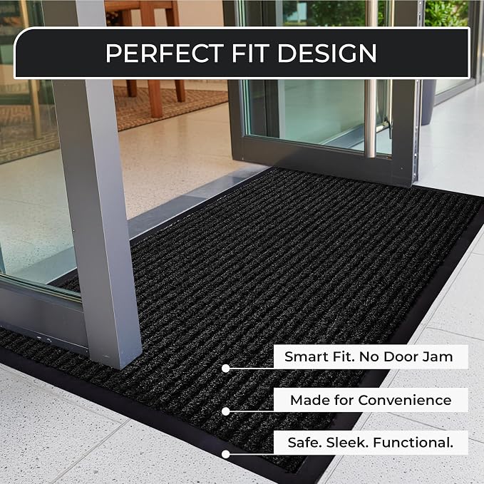 4 Pack 2' x 3' Heavy Duty Entry Mat, Low Profile Door Rug - Image 8