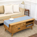 Solino Home 100% Pure Linen Table Runner Sky Blue Hemstitch, 14 x 48 in | by SolinoHome