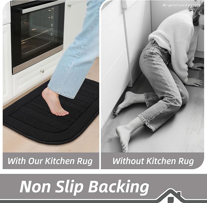 BEQHAUSE 24x40 Inch Kitchen Rug Mat Durable Kitchen Rugs Non-Slip Washable - Image 6
