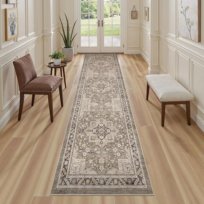Vintage Hallway Runner Rug 2x6: Large Soft Washable Entryway - Image 4