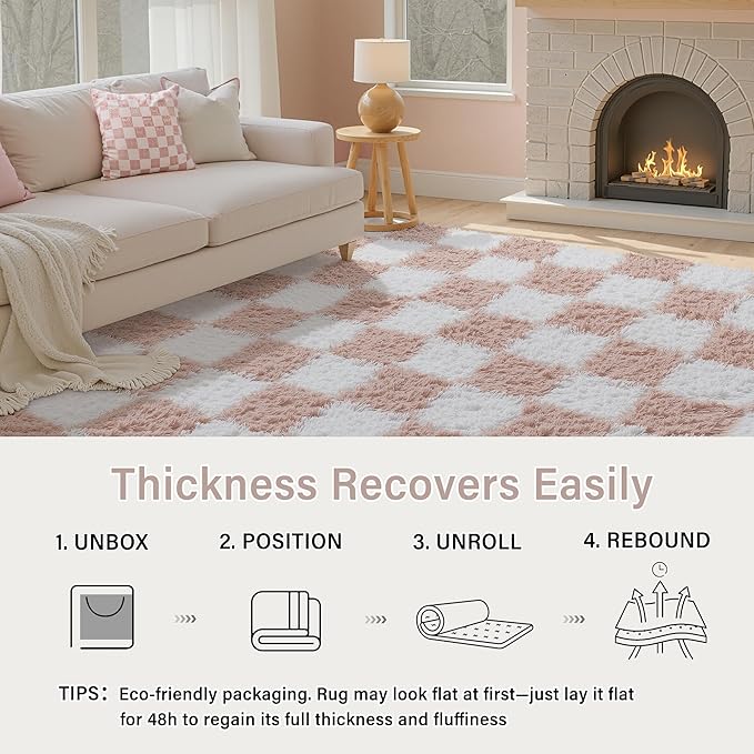 PureCozy Checkered Round Rugs 5ft - Image 7