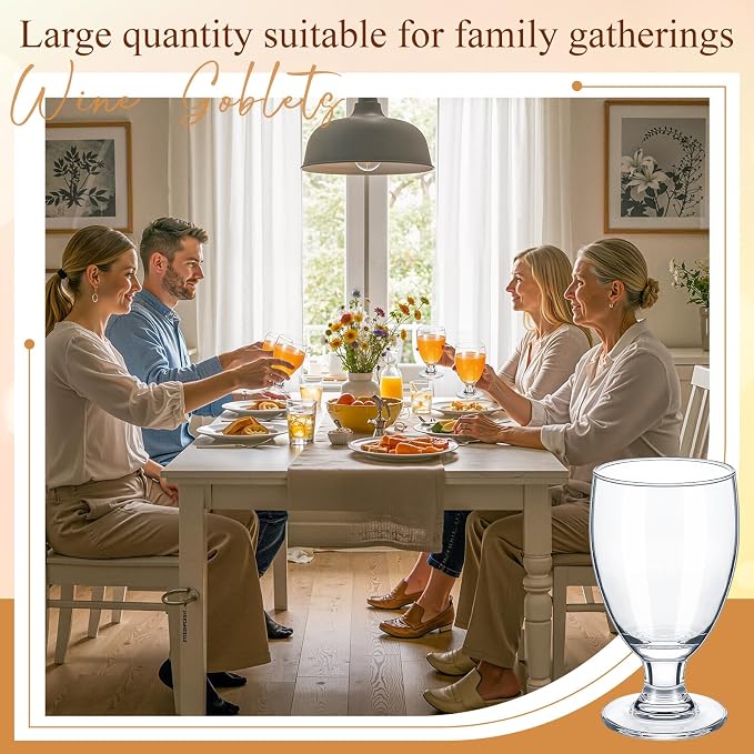 Patelai Set of 30 Water Goblet, 10.5 oz Clear Drinking Glasses Bulk Dishwasher - Image 7