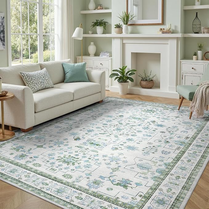DCX Green 5x7 Rug, Kid & Pet Friendly - Image 2