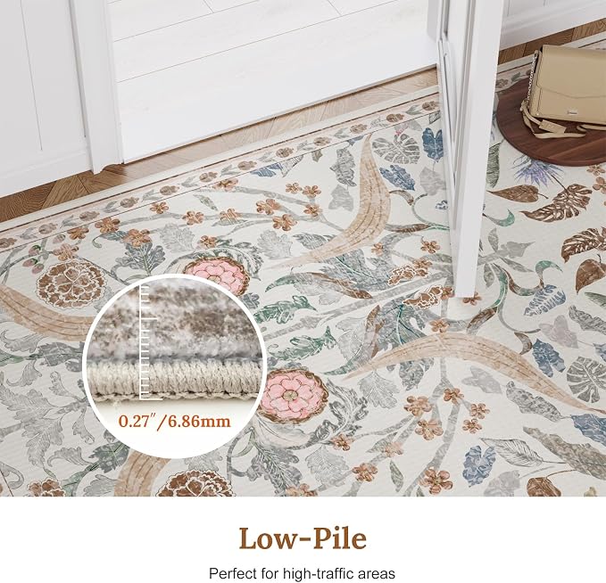 AMTOVO 2x6 Runner Rug for Hallway, Washable Non-Slip Long Kitchen Carpet - Image 8