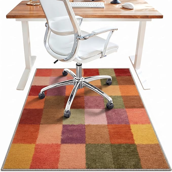 48"x60" Office Chair Mat for Hardwood Tile Floor, Under Desk Carpet Protector by BESBLEE