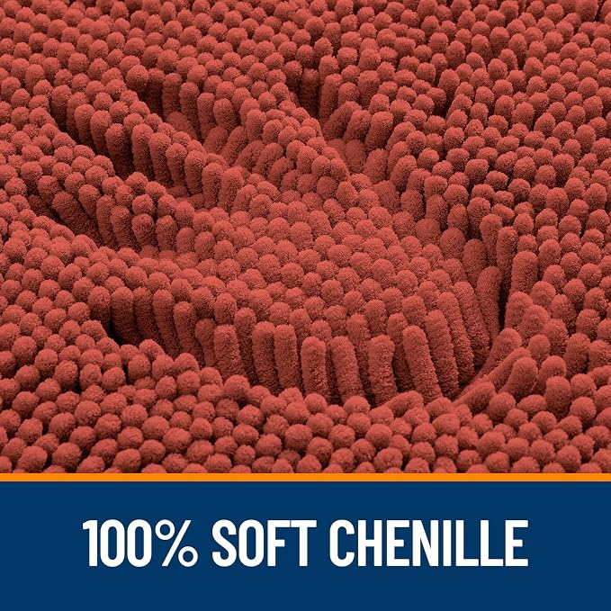 OLANLY Toilet Rugs U-Shaped 24x24, Extra Soft Absorbent Chenille Contour - Image 3