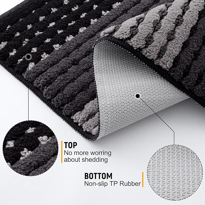 Kitinjoy Indoor Outdoor Door Mat, 30x17 Non-Slip Absorbent Dirt Trapper - Image 3