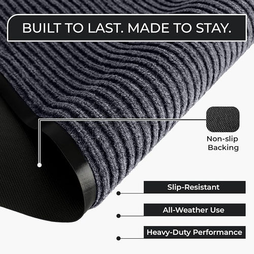 4 Pack 2' x 3' Heavy Duty Entry Mat, Low Profile Door Rug - Image 2