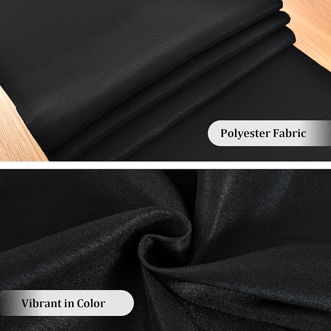 Farmhouse Black Table Runner Dining Table Runners 72 Inches Long Coffee Table - Image 4