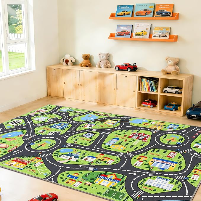 Kids Car Play Rugs by BBENRON