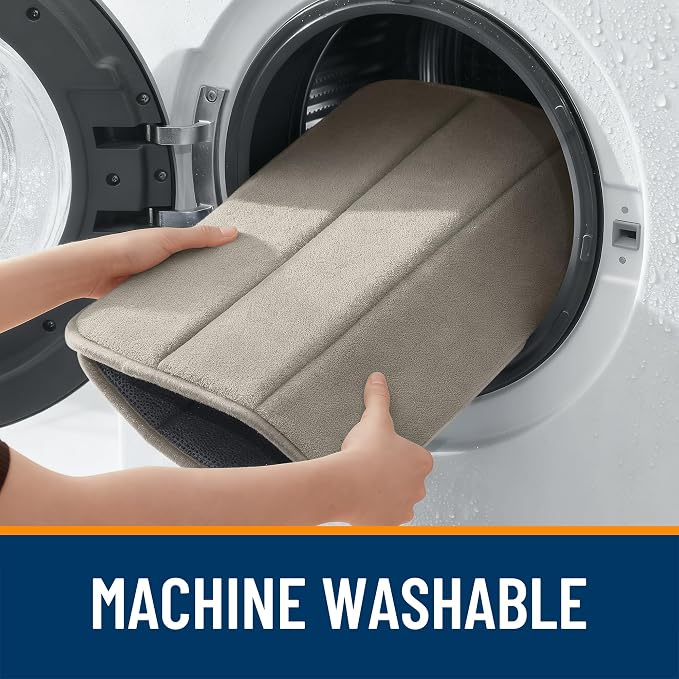 OLANLY Memory Foam Bath Mat 70x46, Super Soft Absorbent Bathroom Rugs, Quick Dry - Image 8