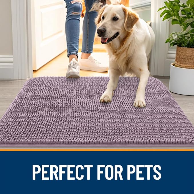 OLANLY Dog Door Mat for Muddy Paws 30x17, Absorbs Moisture and Dirt, Absorbent - Image 6