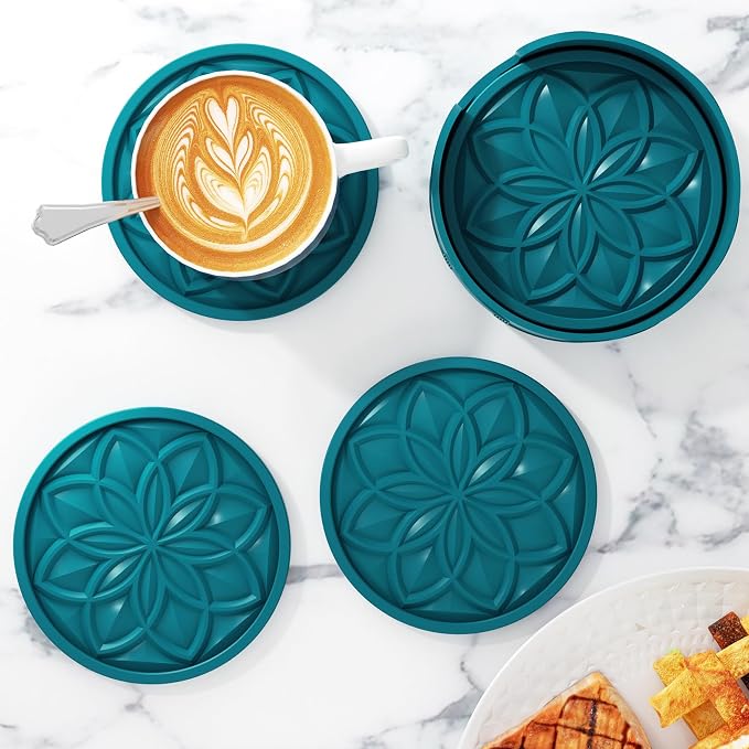 HFHOME Silicone Coasters Set - Image 2