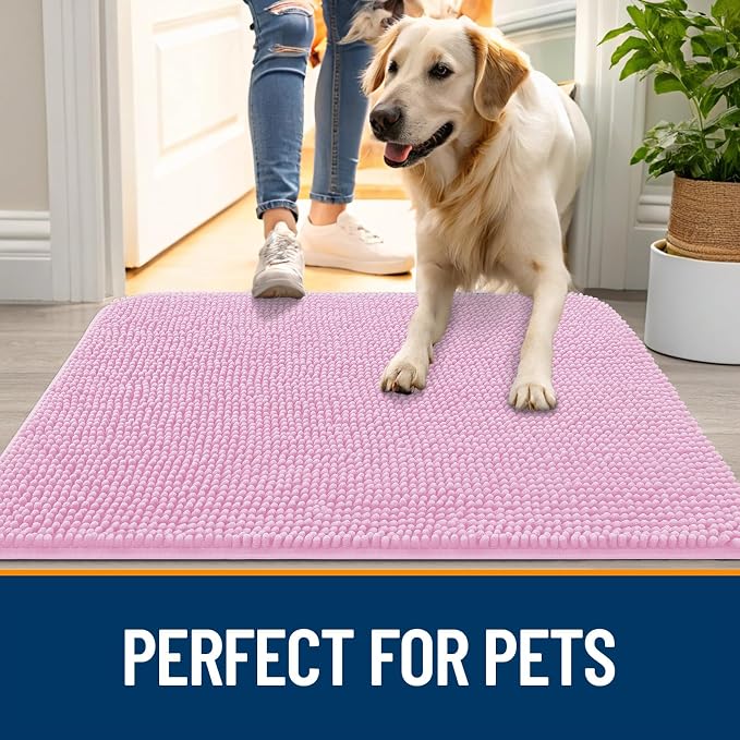 OLANLY Dog Door Mat for Muddy Paws 34x21, Absorbs Moisture and Dirt, Absorbent - Image 6