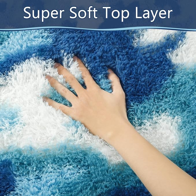 AROGAN Soft Fuzzy Kids Rugs for Girls Room Playroom 8x10 Feet, Fluffy Cute - Image 5