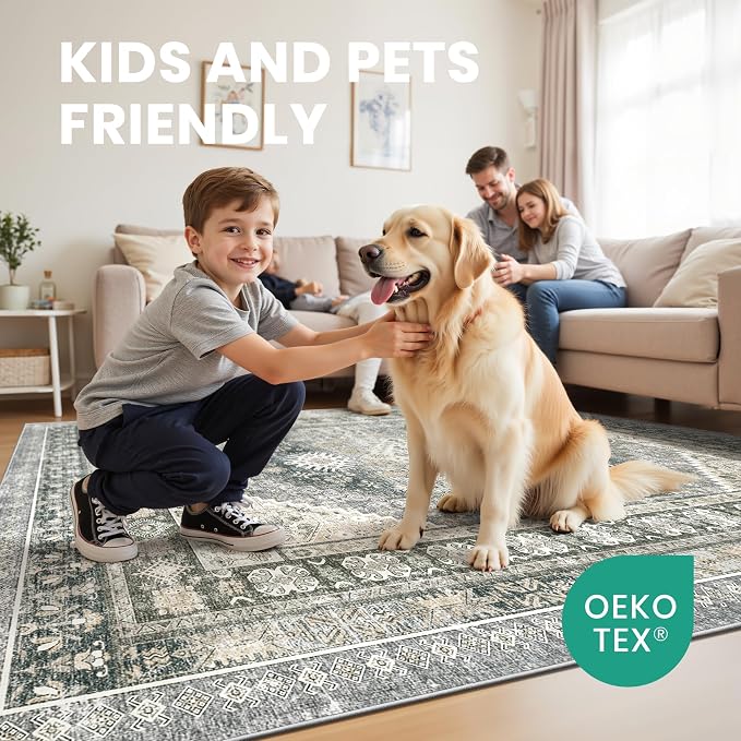 zesthome 6x9 Area Rug, Super Soft Washable Rugs - Image 7