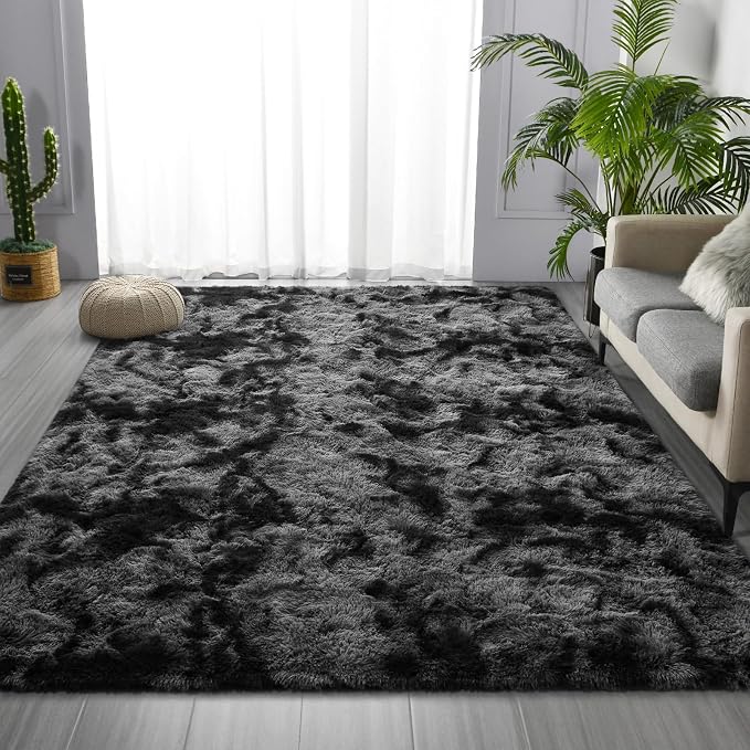 Deerhoo Large Shag Area Rugs 9 x 12, Tie-Dyed Plush Fuzzy Rugs - Image 2