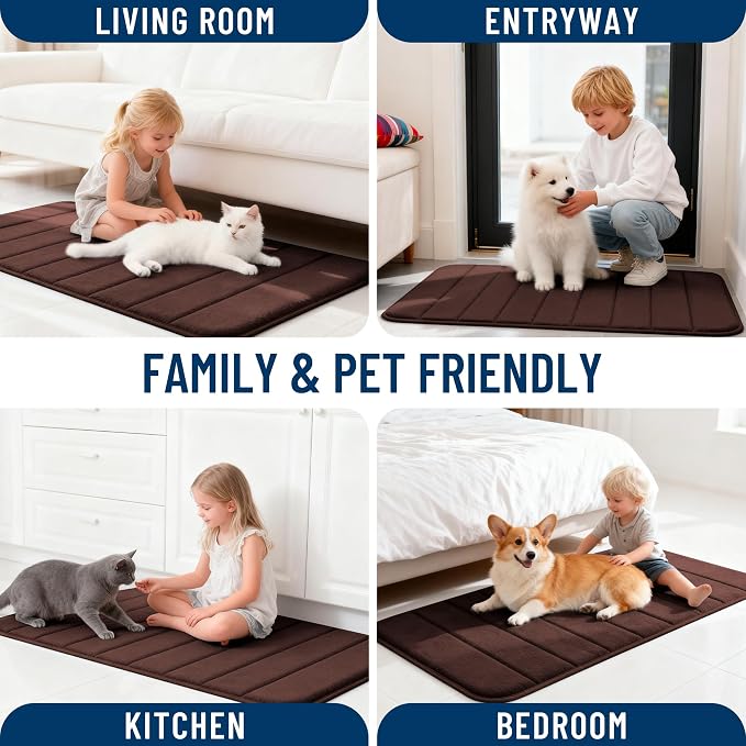 OLANLY Memory Foam Bath Mat 44x24, Super Soft Absorbent Bathroom Rugs, Quick Dry - Image 9