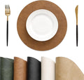 MOSAYT 13 Inch Round Vinyl Placemats Set of 4 by MOSAYT