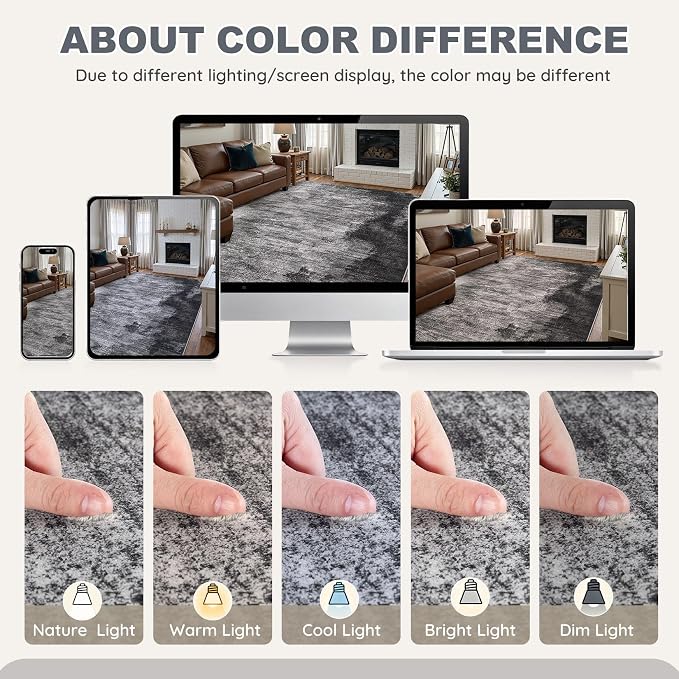 DMOYEST 8x10 Area Rug for Living Room, Washable & Non Slip Large Indoor Carpet - Image 6