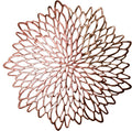 Snowkingdom 6 Pack Rose Gold Placemats Metallic Pressed Vinyl by Snowkingdom