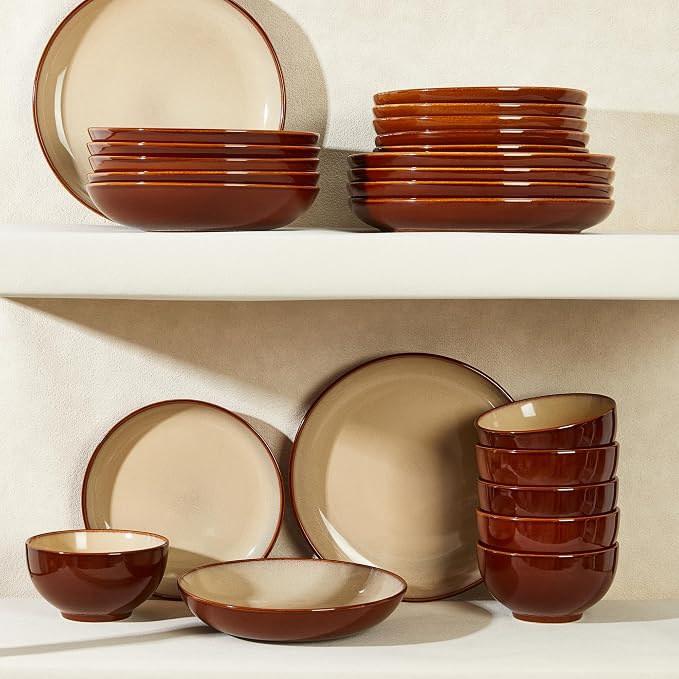 32 Piece Double Bowl Dinnerware Sets - Image 7