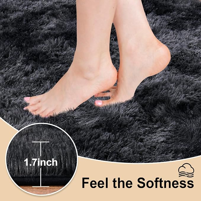 Mugorn 2x3 Rugs for Bedroom, Fluffy Area Rugs for Living Room, Soft Shag Kids - Image 3