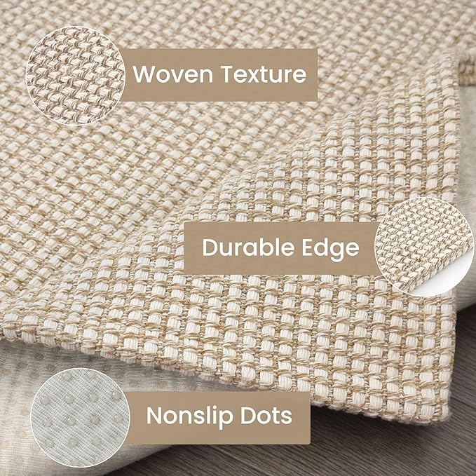 IOHOUZE Washable Area Rug 6x9 Non Slip Rubber Backed Rugs - Image 6