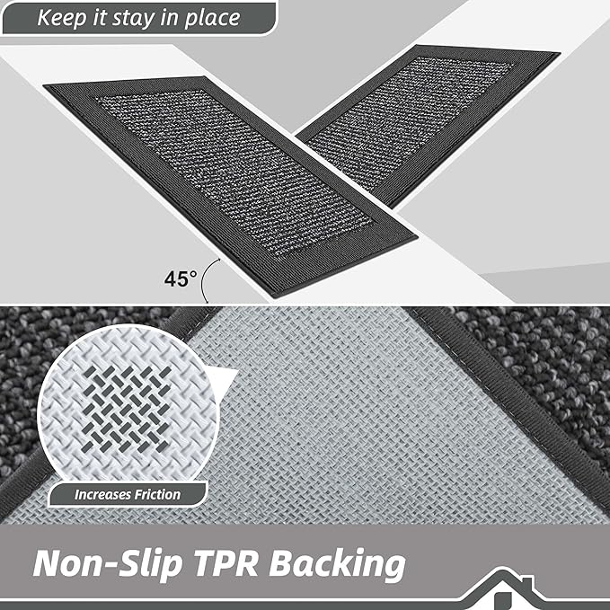 BEQHAUSE Indoor Door Mat 24" x 60", Dirt Trapper Door Mats Non-Slip Entryway - Image 4