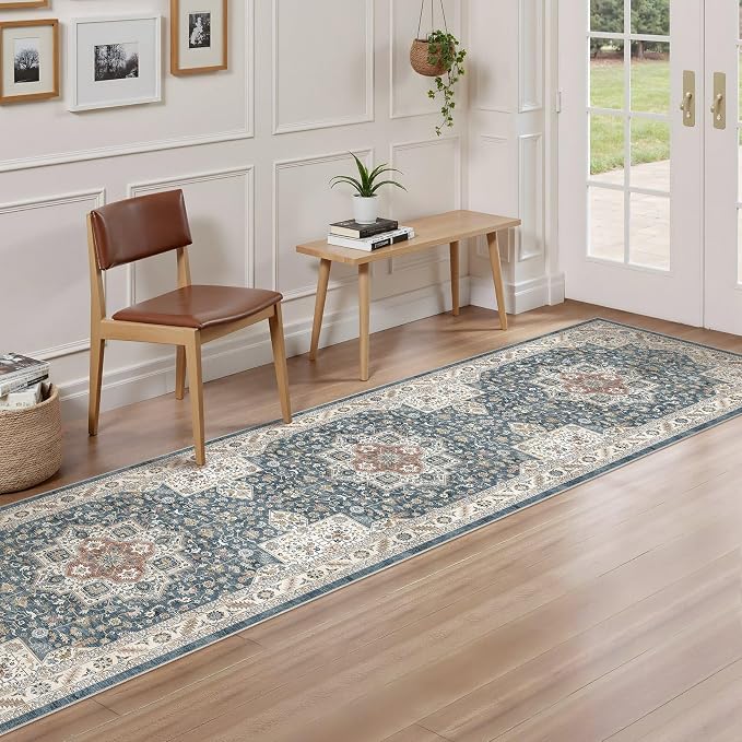 Vintage Hallway Runner Rug 2x10: Large Soft Washable Entryway - Image 2
